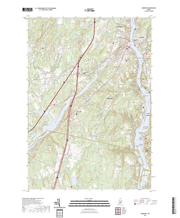 Gardiner, ME — USGS 7.5-minute topo (2024)