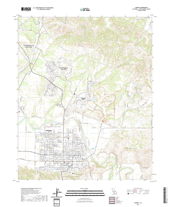 Lompoc, CA — USGS 7.5-minute topo (2021)