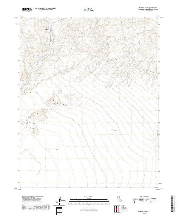 Dumont Dunes, CA — USGS 7.5-minute topo (2021)
