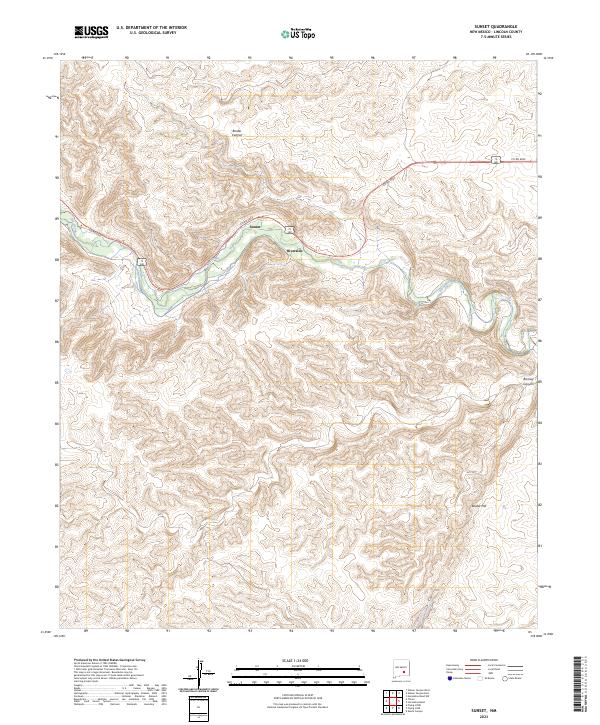 Sunset, NM — USGS 7.5-minute topo (2023)