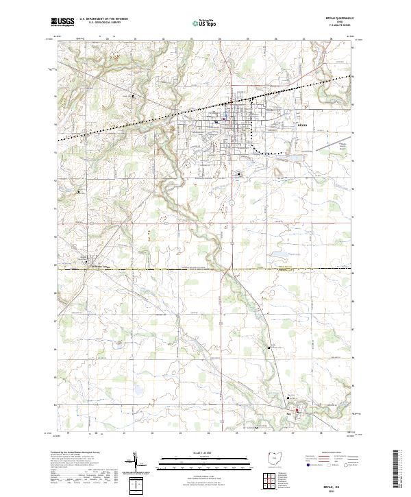 Bryan, OH — USGS 7.5-minute topo (2023)