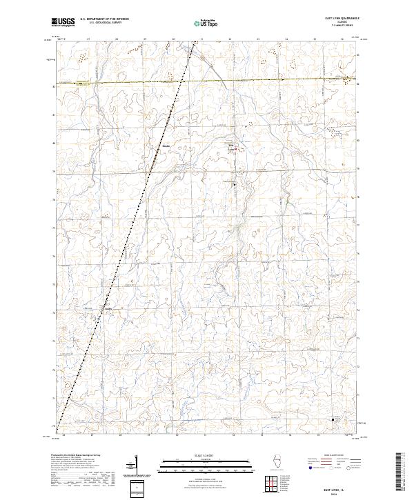 East Lynn, IL — USGS 7.5-minute topo (2024)