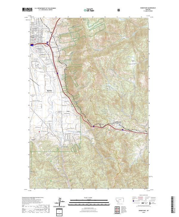 Homestake, MT — USGS 7.5-minute topo (2024)