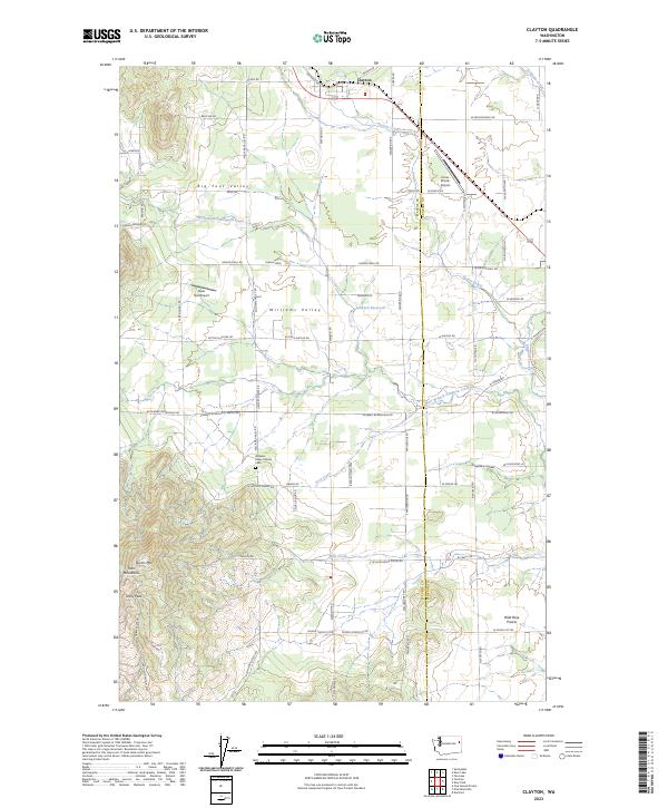 Clayton, WA — USGS 7.5-minute topo (2023)