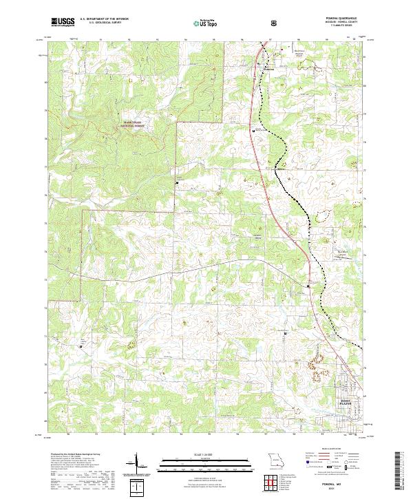 Pomona, MO — USGS 7.5-minute topo (2021)