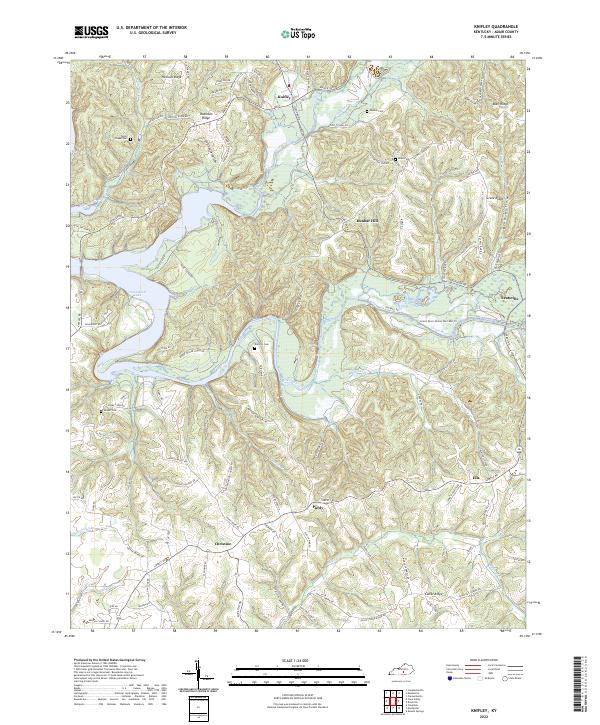 Knifley, KY — USGS 7.5-minute topo (2022)