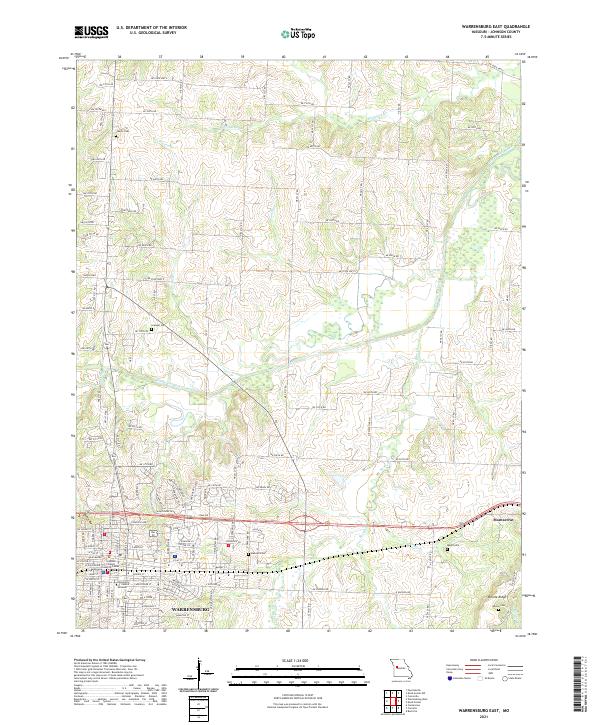 Warrensburg East, MO — USGS 7.5-minute topo (2021)