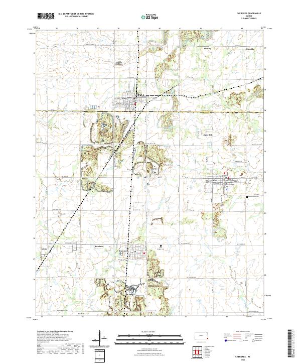 Cherokee, KS — USGS 7.5-minute topo (2022)