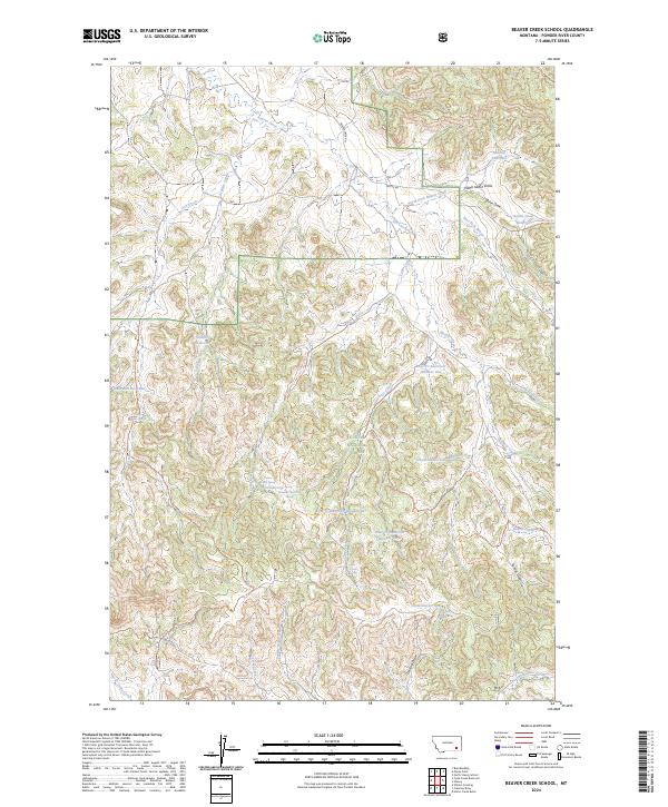 Beaver Creek School, MT — USGS 7.5-minute topo (2024)