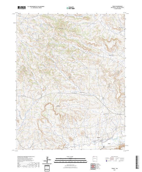 Turley, NM — USGS 7.5-minute topo (2023)