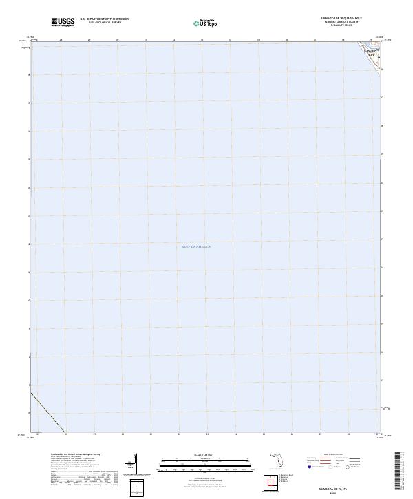 Sarasota OE W, FL — USGS 7.5-minute topo (2025)