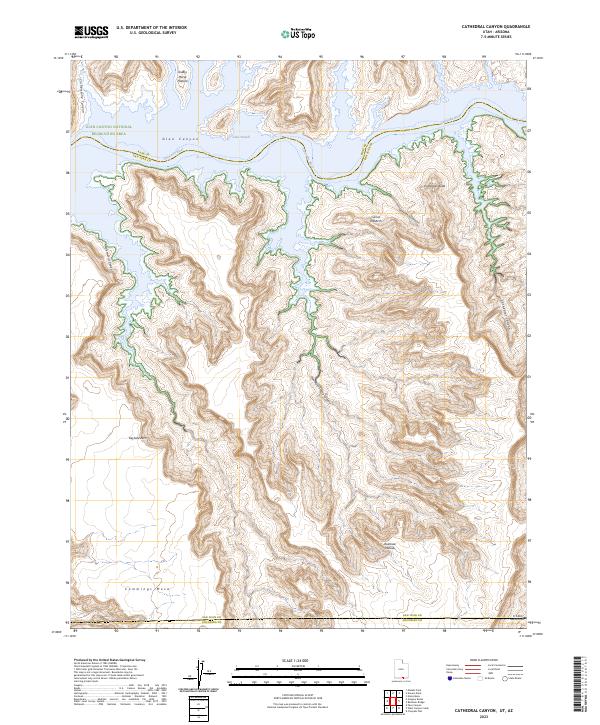 Cathedral Canyon, UT-AZ — USGS 7.5-minute topo (2023)