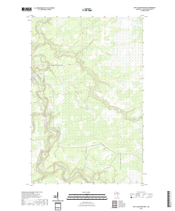 Nett Lake River West, MN — USGS 7.5-minute topo (2022)