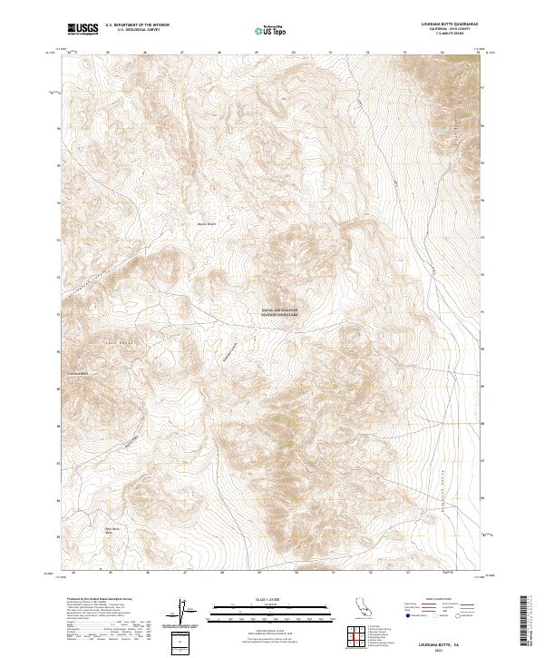 Louisiana Butte, CA — USGS 7.5-minute topo (2021)