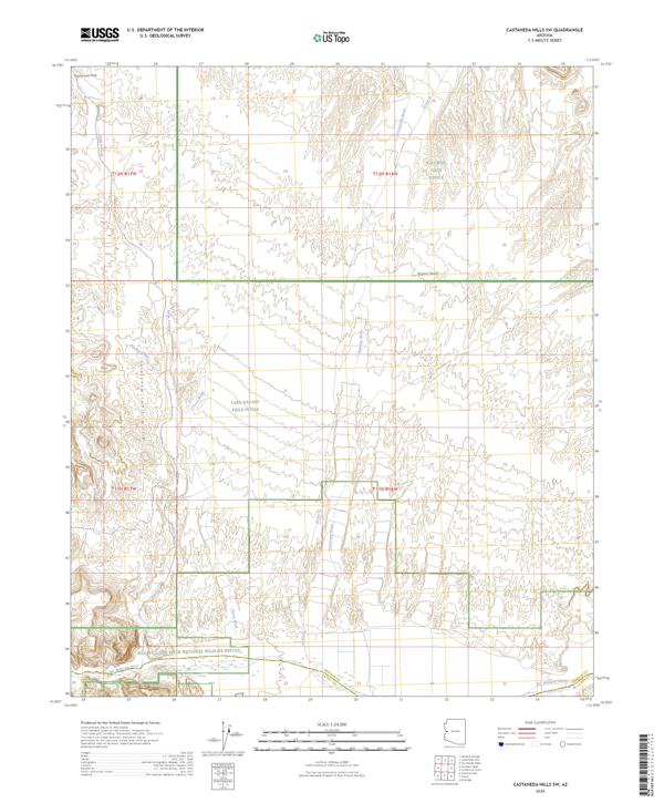 Castaneda Hills SW, AZ — USGS 7.5-minute topo (2026)