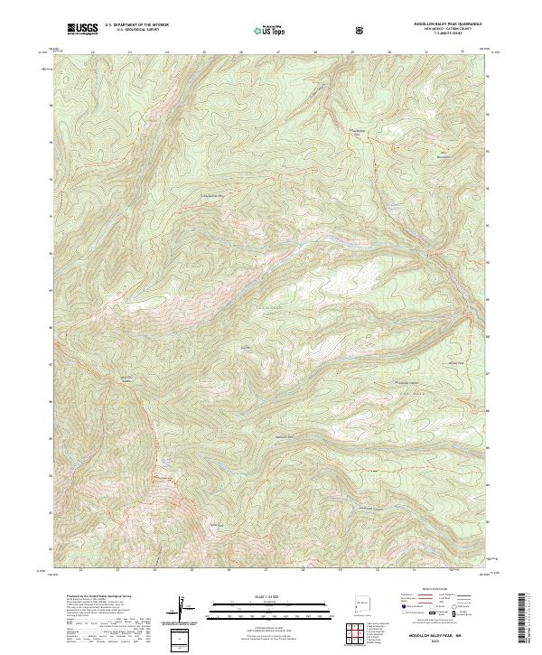 Mogollon Baldy Peak, NM — USGS 7.5-minute topo (2023)
