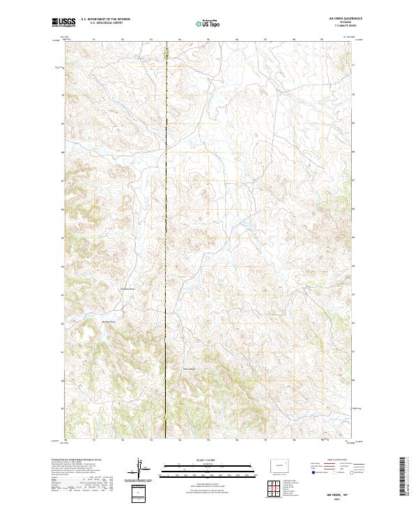 Jim Creek, WY — USGS 7.5-minute topo (2021)