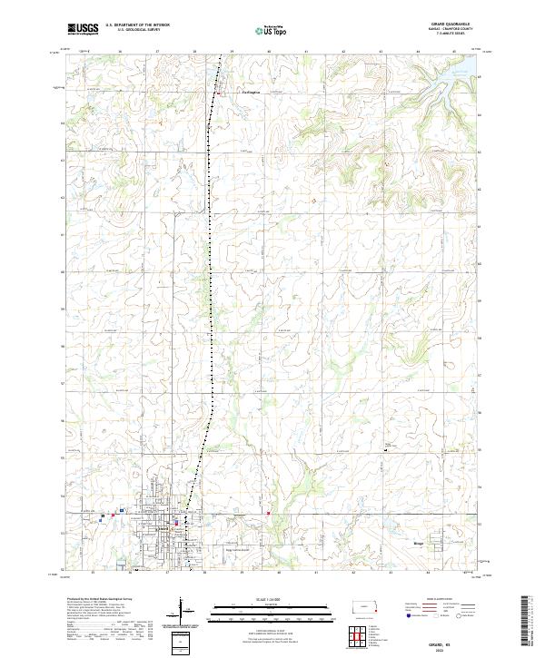 Girard, KS — USGS 7.5-minute topo (2022)