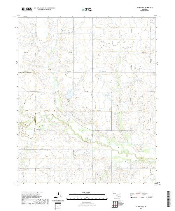 Whites Lake, OK — USGS 7.5-minute topo (2022)