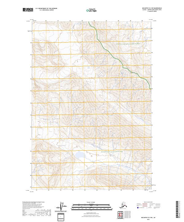 McCarthy D-3 SW, AK — USGS 7.5-minute topo (2023)