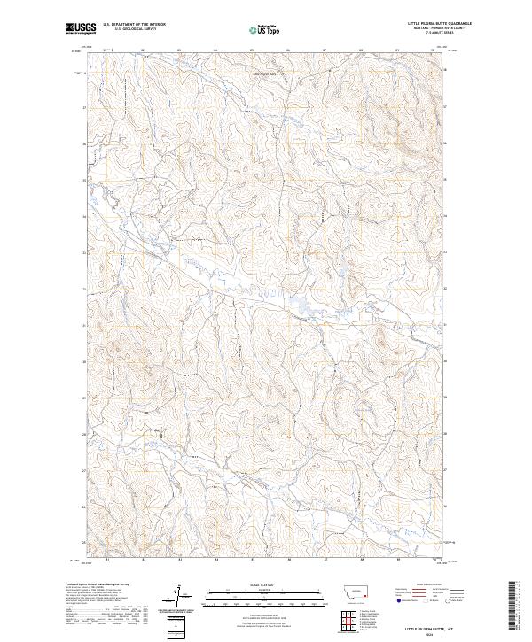 Little Pilgrim Butte, MT — USGS 7.5-minute topo (2024)