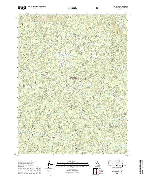Leek Spring Hill, CA — USGS 7.5-minute topo (2021)
