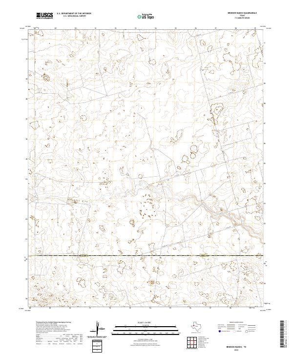 Brinson Ranch, TX — USGS 7.5-minute topo (2022)