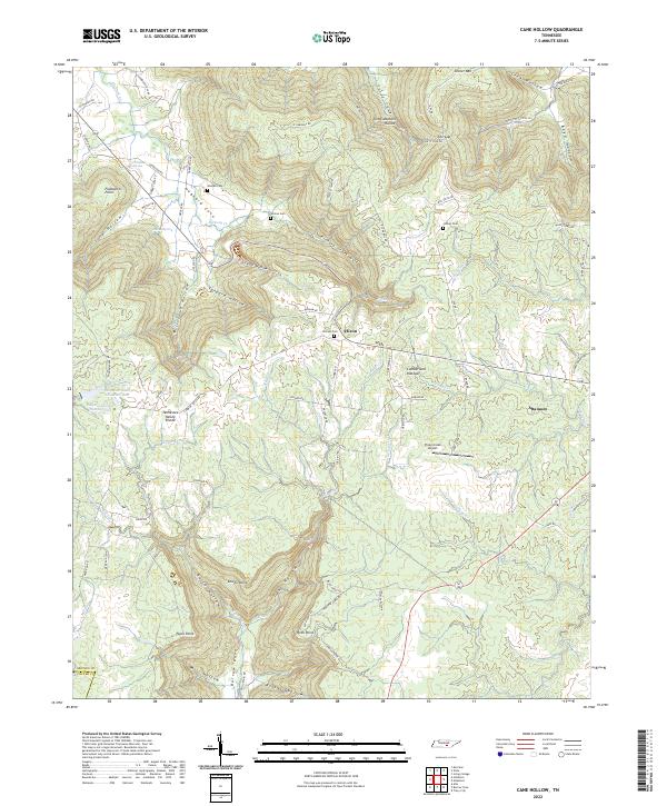 Cane Hollow, TN — USGS 7.5-minute topo (2022)