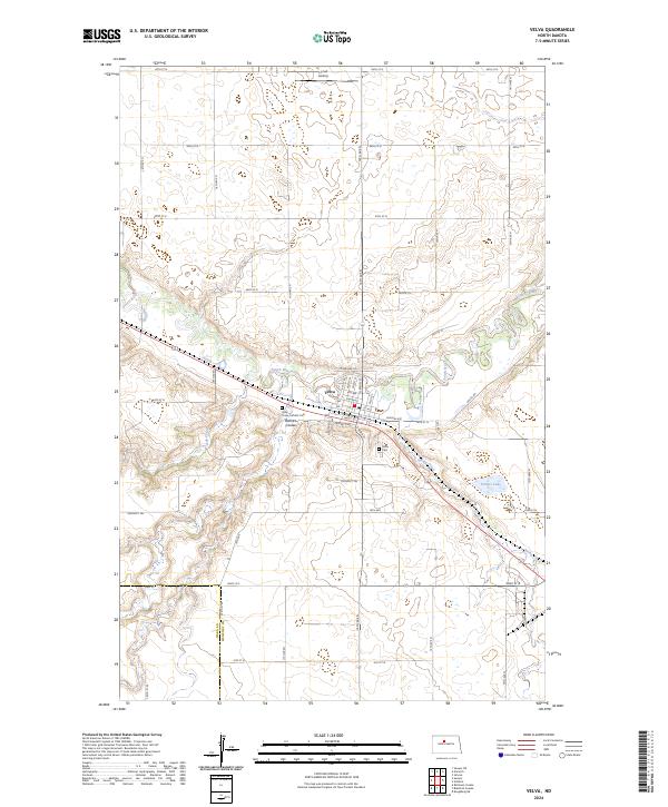 Velva, ND — USGS 7.5-minute topo (2024)
