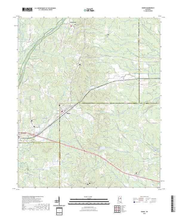 Maben, MS — USGS 7.5-minute topo (2024)
