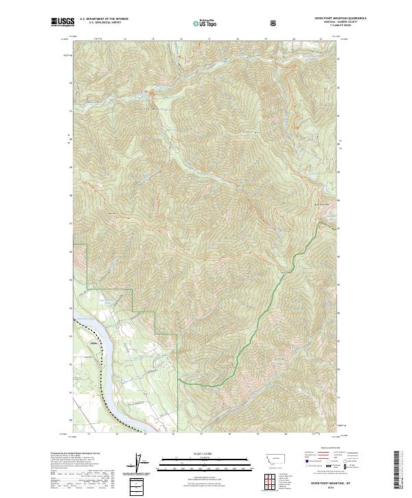 Seven Point Mountain, MT — USGS 7.5-minute topo (2024)