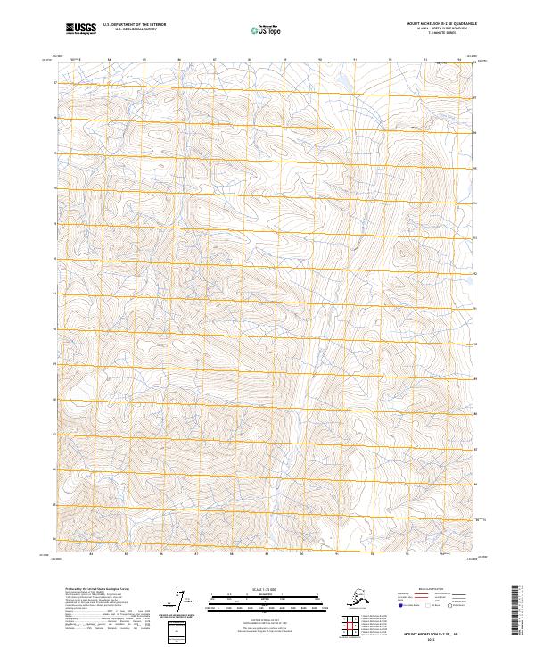 Mount Michelson B-2 SE, AK — USGS 7.5-minute topo (2023)