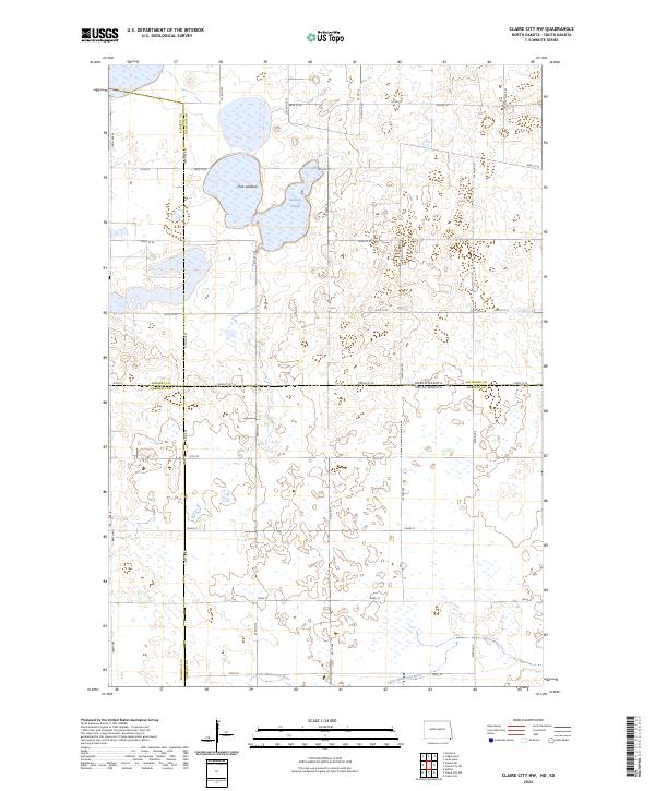 Claire City NW, ND-SD — USGS 7.5-minute topo (2024)