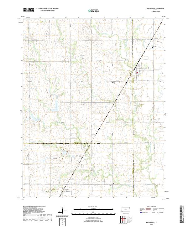 Whitewater, KS — USGS 7.5-minute topo (2022)
