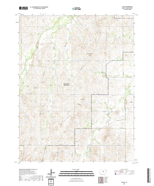 Falun, KS — USGS 7.5-minute topo (2022)