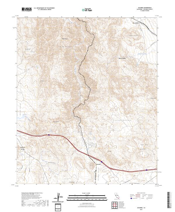 Jacumba, CA — USGS 7.5-minute topo (2023)