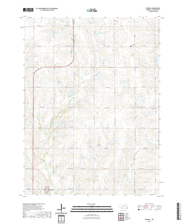 Pickrell, NE — USGS 7.5-minute topo (2021)