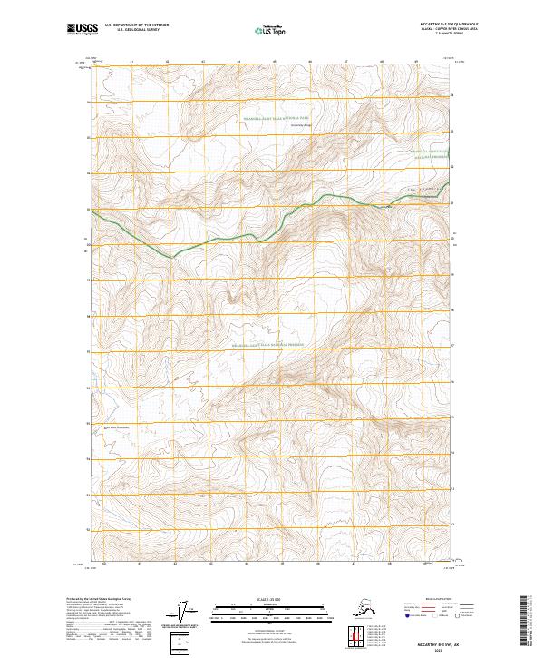 McCarthy B-3 SW, AK — USGS 7.5-minute topo (2023)