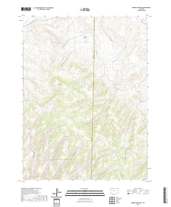 Breeze Mountain, CO — USGS 7.5-minute topo (2022)