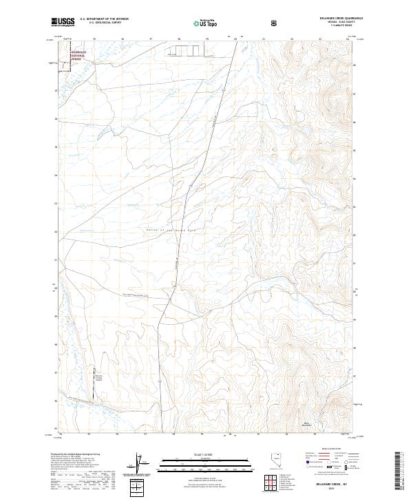 Delaware Creek, NV — USGS 7.5-minute topo (2021)