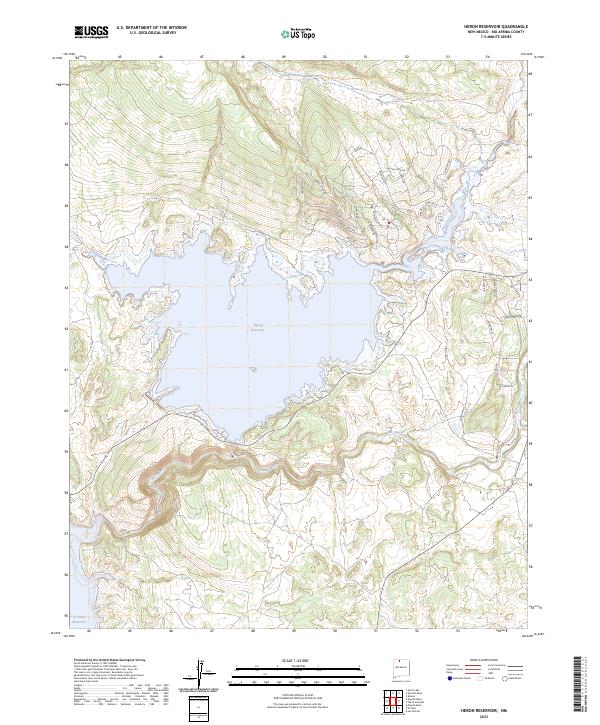 Heron Reservoir, NM — USGS 7.5-minute topo (2023)