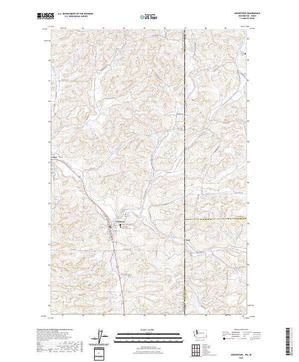 Uniontown, WA-ID — USGS 7.5-minute topo (2023)
