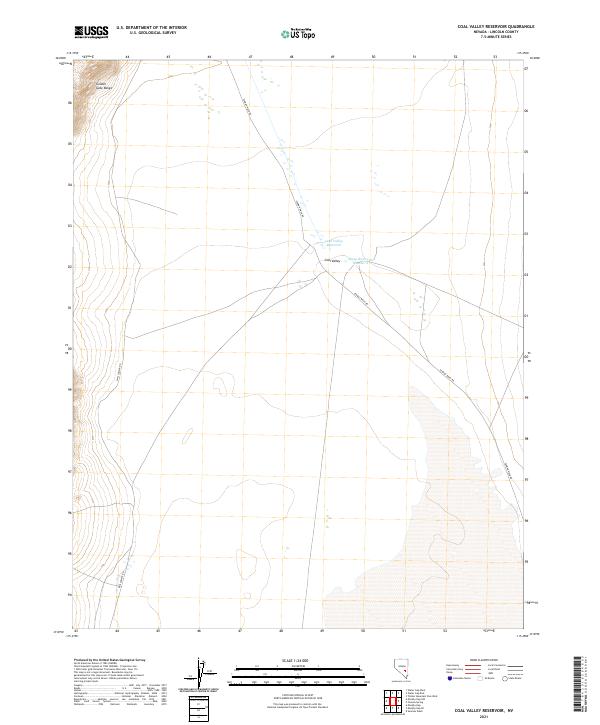 Coal Valley Reservoir, NV — USGS 7.5-minute topo (2021)