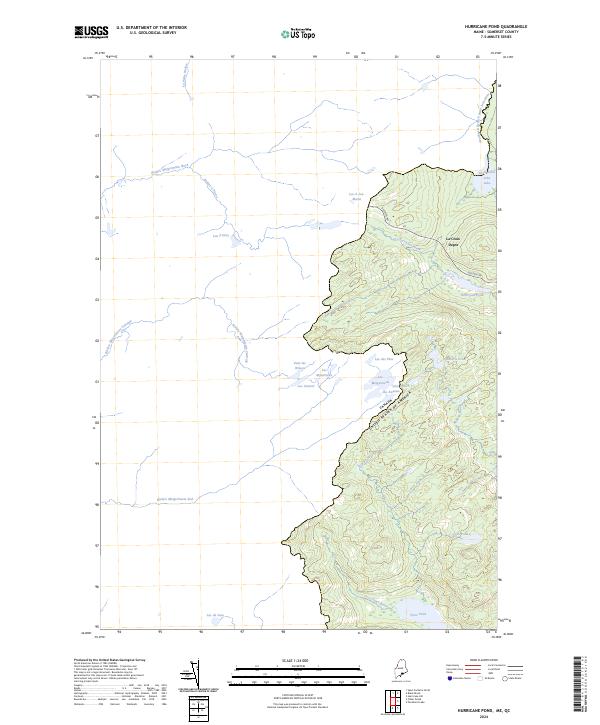 Hurricane Pond, ME-QC — USGS 7.5-minute topo (2024)