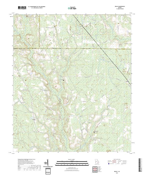 Beach, GA — USGS 7.5-minute topo (2024)