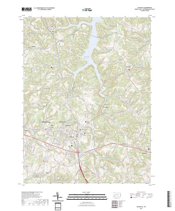 Slickville, PA — USGS 7.5-minute topo (2023)