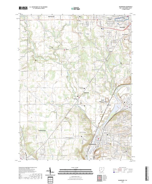 Miamisburg, OH — USGS 7.5-minute topo (2023)