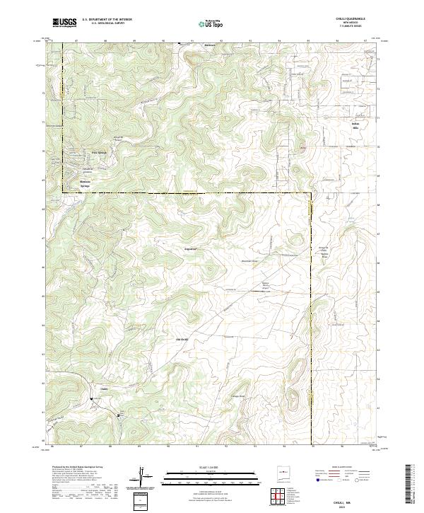 Chilili, NM — USGS 7.5-minute topo (2023)