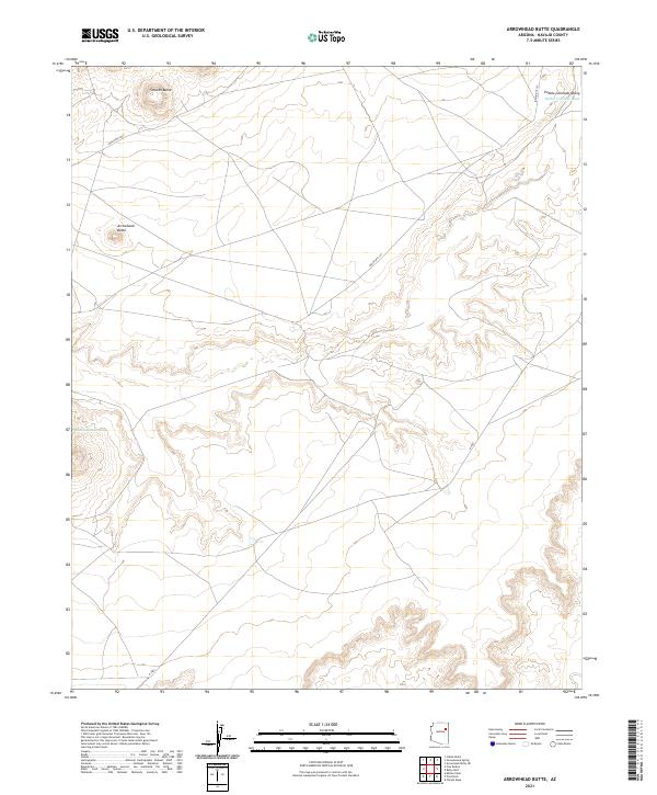Arrowhead Butte, AZ — USGS 7.5-minute topo (2021)