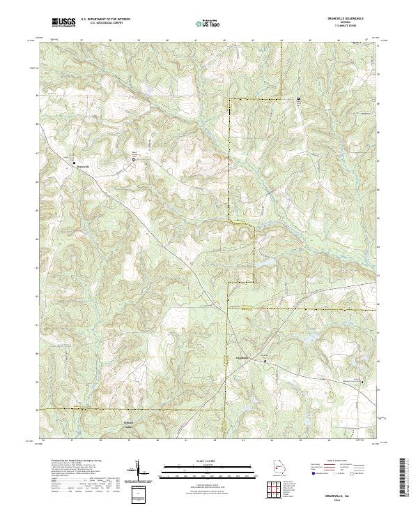 Draneville, GA — USGS 7.5-minute topo (2024)